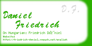 daniel friedrich business card